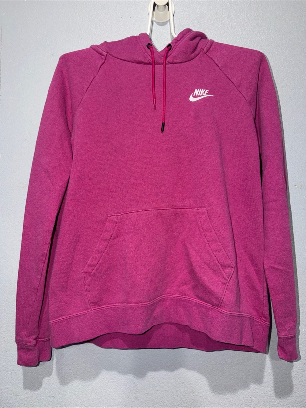 Nike Fuchsia Pullover Hoodie with White Logo